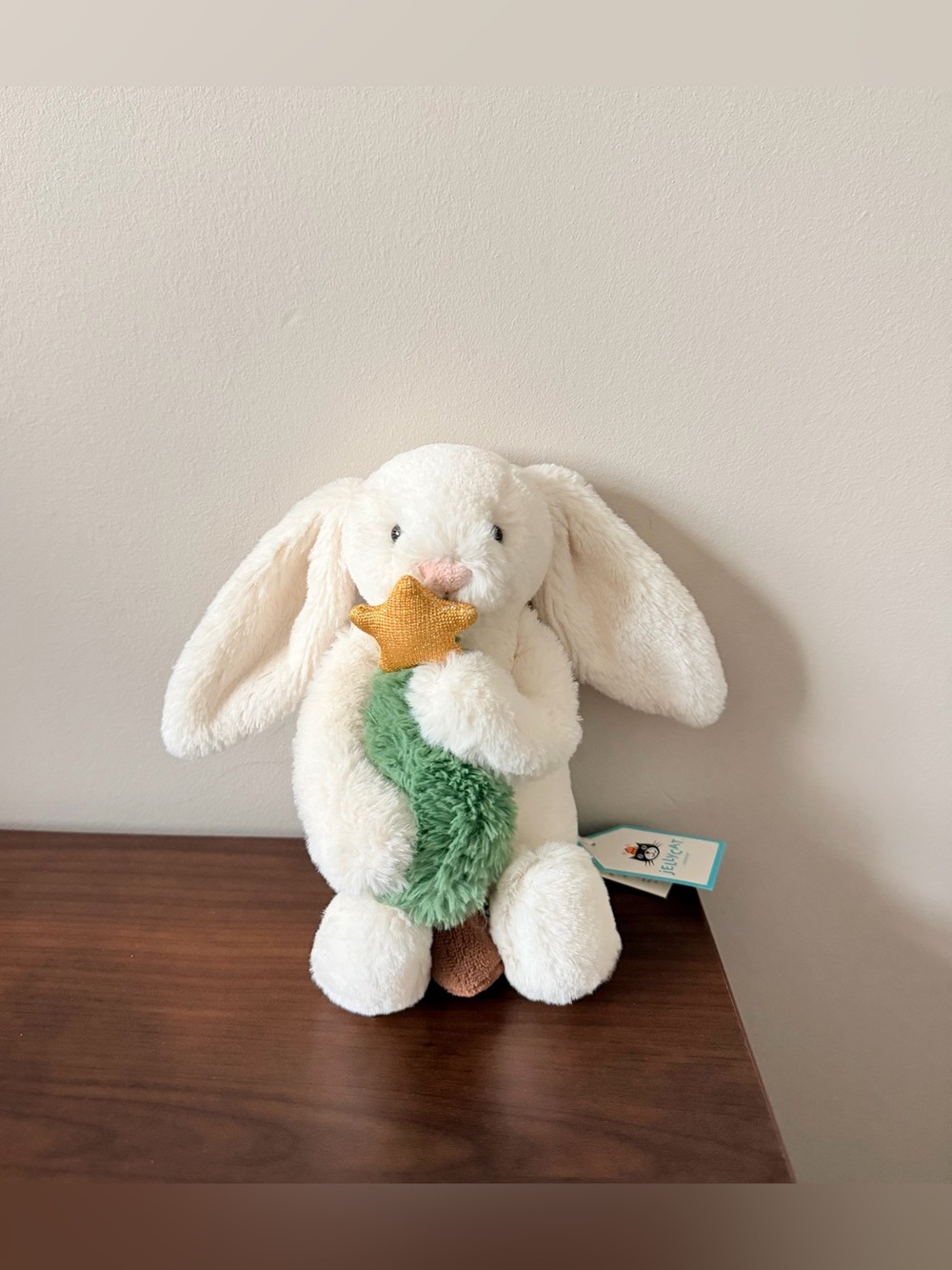 Jellycat bashful bunny with Christmas tree